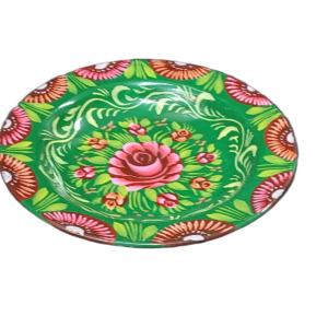 Handcrafted Truck Art Plate – Traditional Pakistani Decorative Plate (Size D-8.5inch)