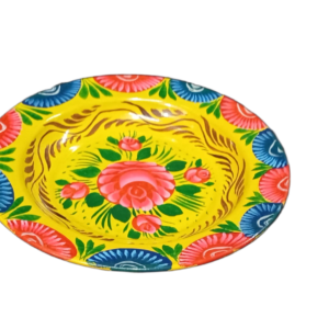 Handcrafted Truck Art Plate – Traditional Pakistani Decorative Plate (Size D-8.5inch)