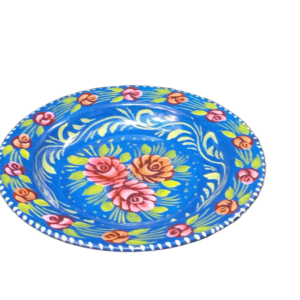 Handcrafted Truck Art Plate – Traditional Pakistani Decorative Plate (Size D-8.5inch)