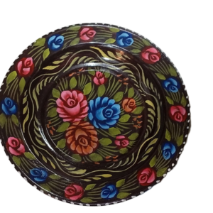 Handcrafted Truck Art Plate – Traditional Pakistani Decorative Plate (Size D-8.5inch)