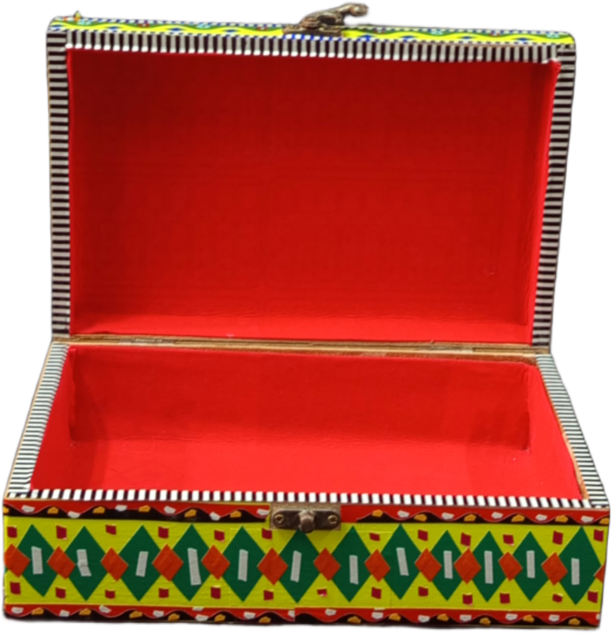 Decorative Storage Box ( L-23cm , W-15.5cm , H-7.5cm ) , Chamakpatti Gift Box , Stylish Decorative Storage , Traditional Home Decor - Image 4