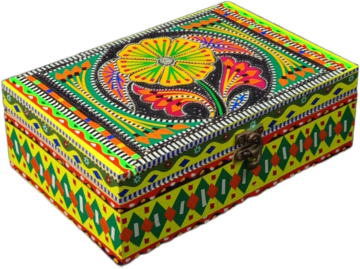 Decorative Storage Box ( L-23cm , W-15.5cm , H-7.5cm ) , Chamakpatti Gift Box , Stylish Decorative Storage , Traditional Home Decor - Image 5