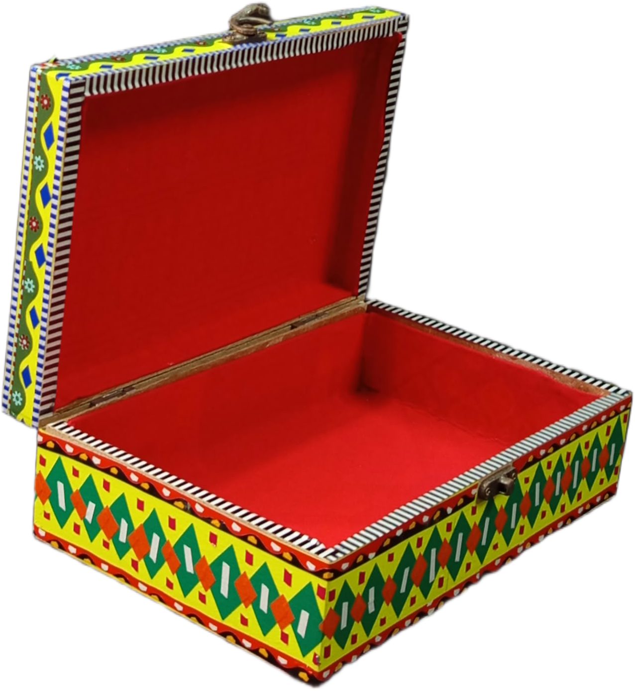 Decorative Storage Box ( L-23cm , W-15.5cm , H-7.5cm ) , Chamakpatti Gift Box , Stylish Decorative Storage , Traditional Home Decor - Image 6