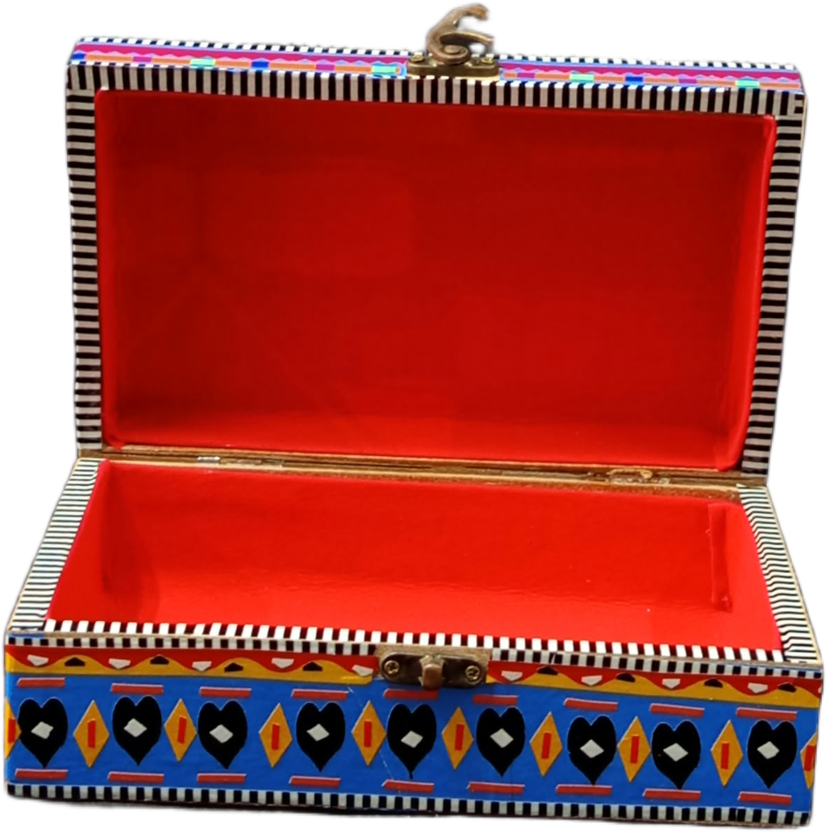 Decorative Chamakpatti Box( L-20.5cm , W-13cm , H-7cm ) , Pakistani Decorative Box , Chamakpatti Traditional Design , Traditional Craft box - Image 6