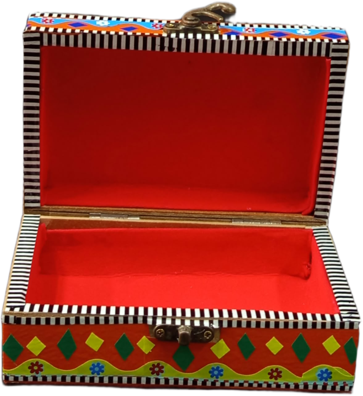 Chamakpatti Craft Box(L-15cm , W-10cm , H-5.5cm) , Chamakpatti Decorative Box , Unique Decorative Storage Box , Decorative Storage Box for Home - Image 8