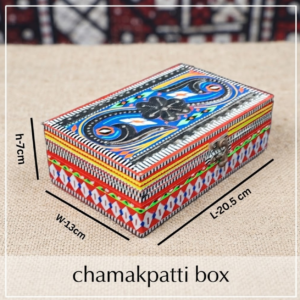Chamakpatti Decorative Storage Box  ( L-20.5cm , W-13cm , H-7cm )