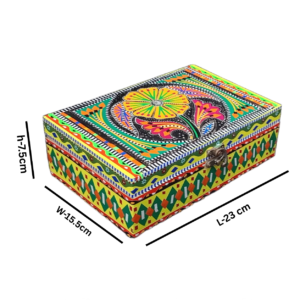 Chamakpatti Decorative Storage Box    ( L-23cm , W-15.5cm  , H-7.5cm )