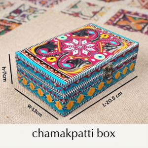 Chamakpatti Decorative Storage Box  ( L-20.5cm , W-13cm , H-7cm )