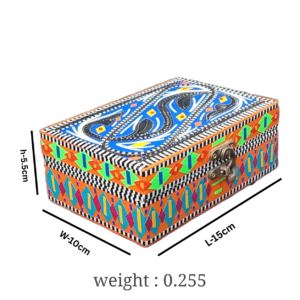Traditional Pakistani Décor Box(L-15cm , W-10cm , H-5.5cm) , Chamakpatti Decorative Box , Chamakpatti Craft Box , Chamakpatti Craft Box for Jewelry and Accessories