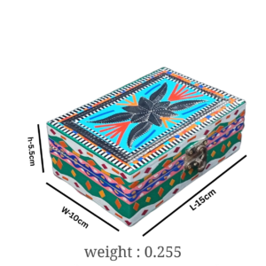 Handmade Style Chamakpatti Decorative Storage Box(L-15cm , W-10cm , H-5.5cm) , Chamakpatti Gift Box for Jewelry and Small Accessories,Chamakpatti Decorative Box
