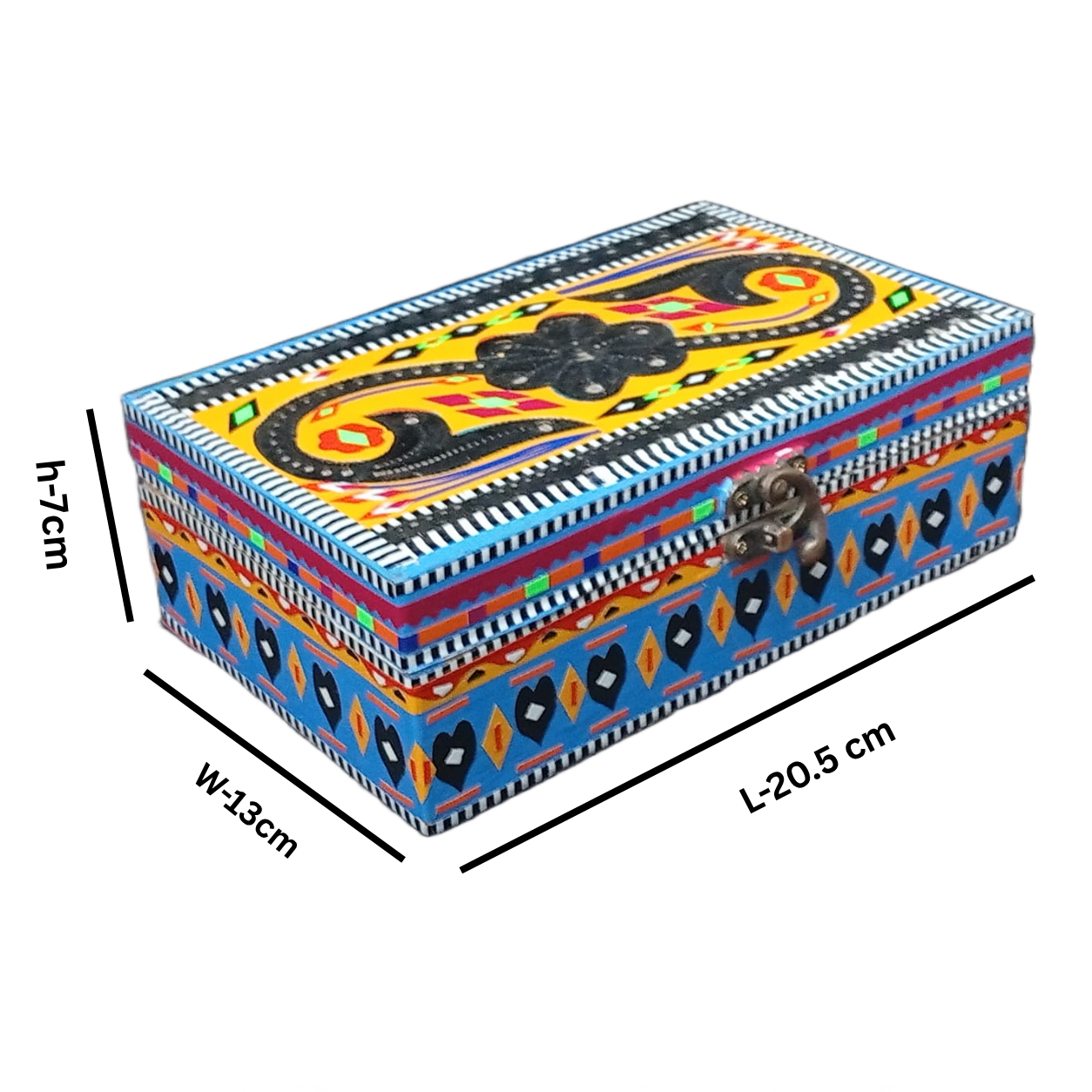 Chamakpatti Decorative Storage Box ( L-20.5cm , W-13cm , H-7cm ) - Image 2
