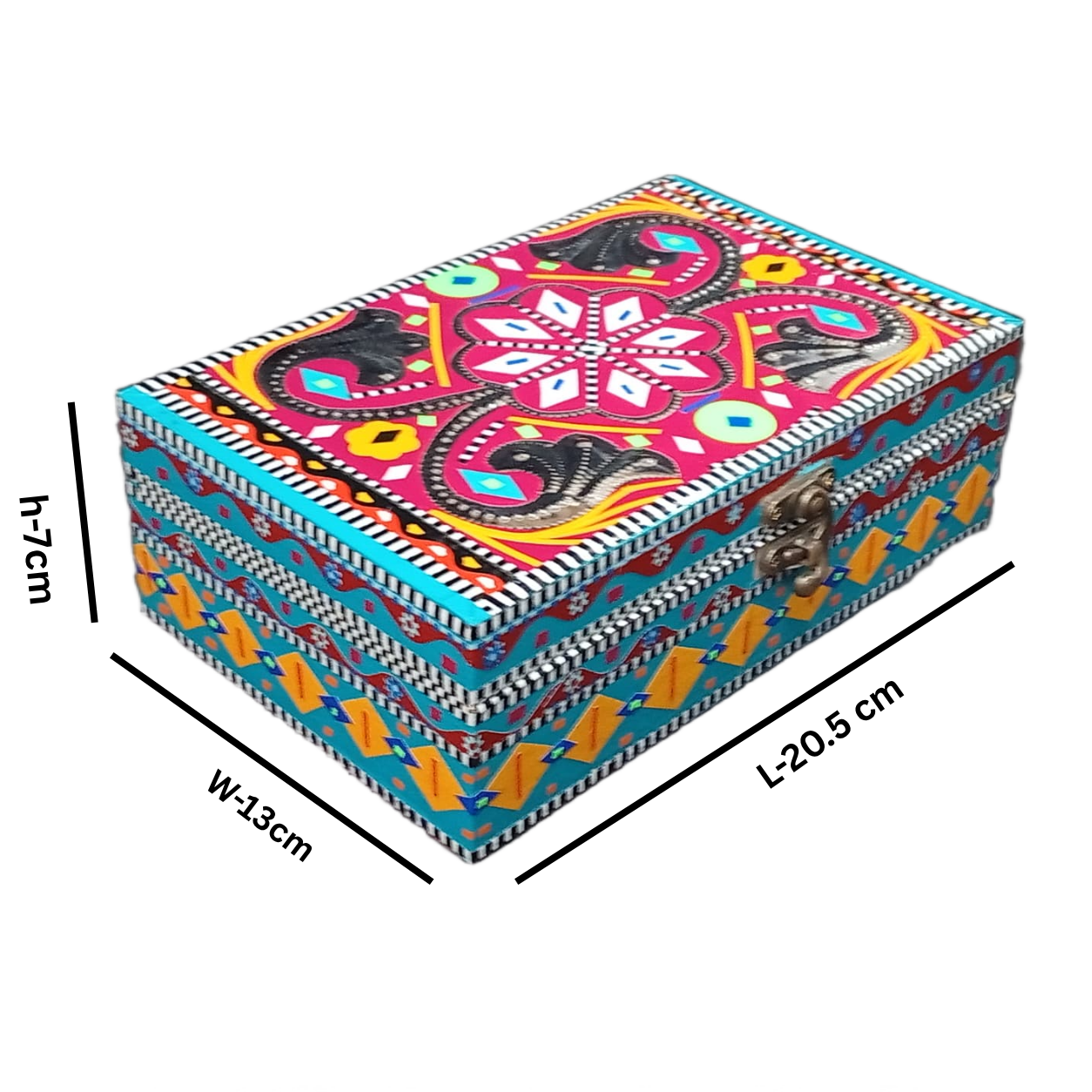 Chamakpatti Decorative Storage Box ( L-20.5cm , W-13cm , H-7cm ) - Image 2