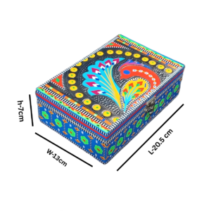 Chamakpatti Decorative Storage Box  ( L-20.5cm , W-13cm , H-7cm )