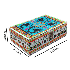 Chamakpatti Decorative Storage Box  ( L-20.5cm , W-13cm , H-7cm )