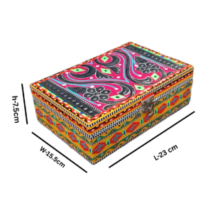 Chamakpatti Decorative Storage Box ( L-23cm , W-15.5cm  , H-7.5cm )