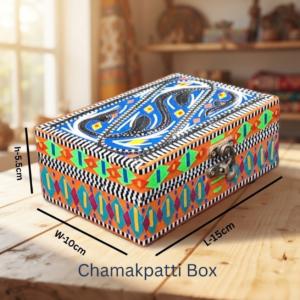 Chamakpatti Decorative Storage Box   (L-15cm , W-10cm , H-5.5cm)