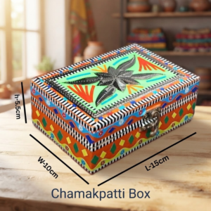 Chamakpatti Decorative Storage Box   (L-15cm , W-10cm , H-5.5cm)