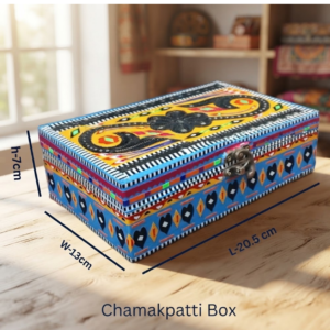 Chamakpatti Decorative Storage Box  ( L-20.5cm , W-13cm , H-7cm )