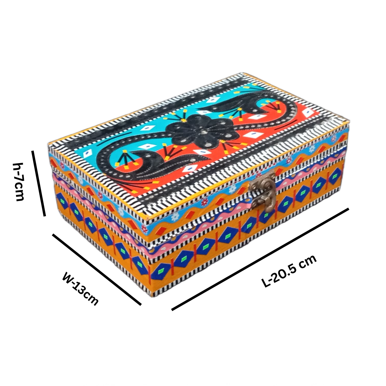 Chamakpatti Decorative Storage Box ( L-20.5cm , W-13cm , H-7cm ) - Image 2